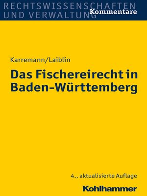 cover image of Das Fischereirecht in Baden-Württemberg